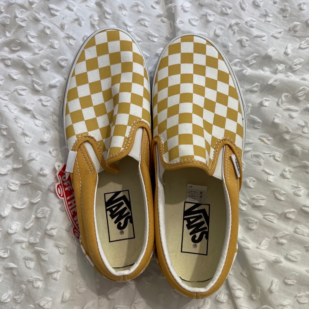 yellow checkered vans